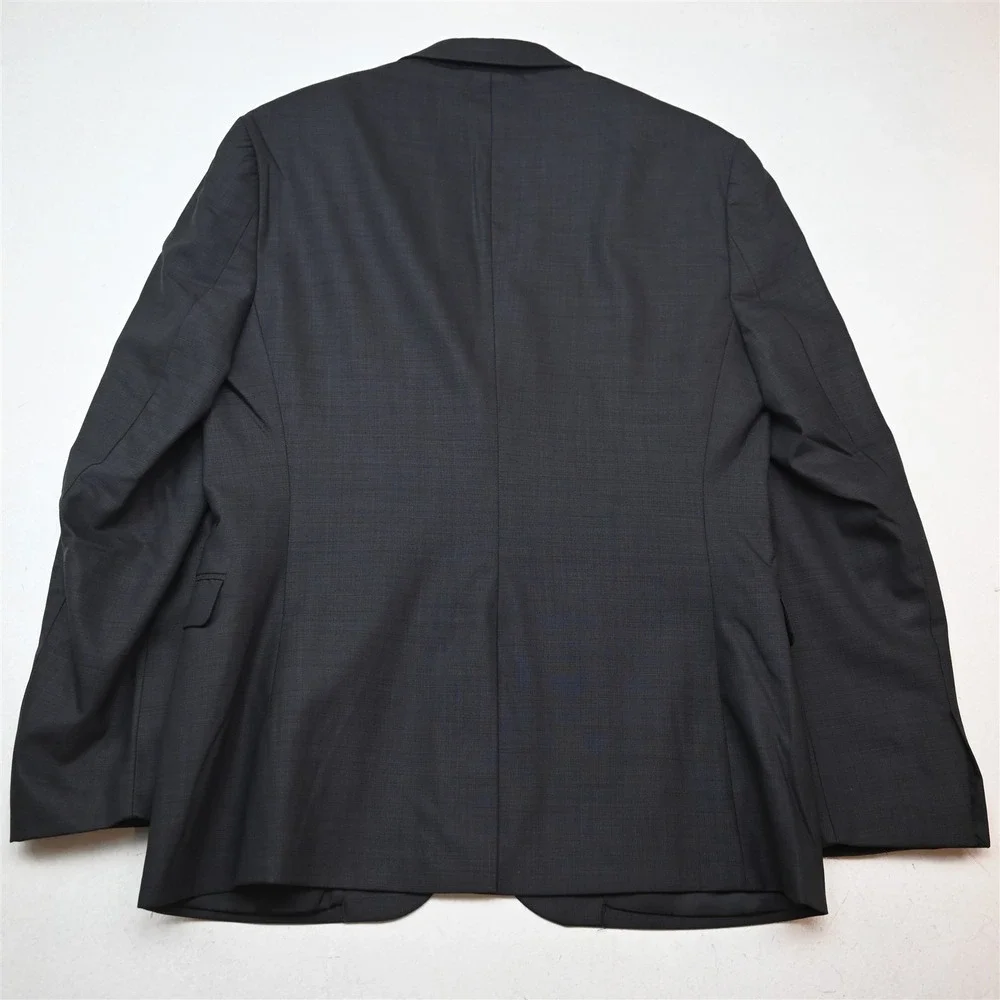 Express 40R 32x30 Gray Wool Photographer Fitted Slim Mens Jacket Pants Suit